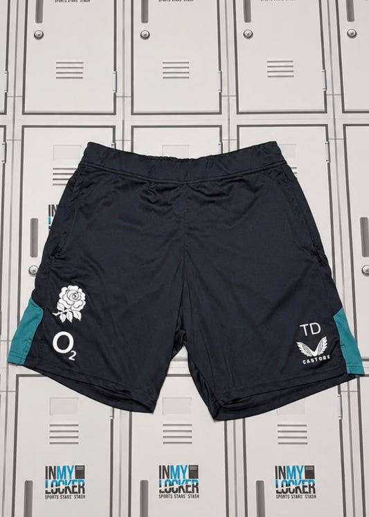 Theo Dan - England Rugby Castore Gym Shorts Initialled TD [Navy]