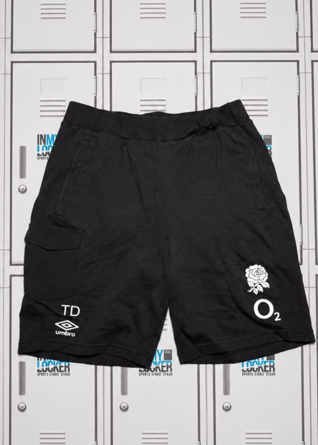Theo Dan - England Rugby Umbro Leisure Shorts Initialled TD [Black]