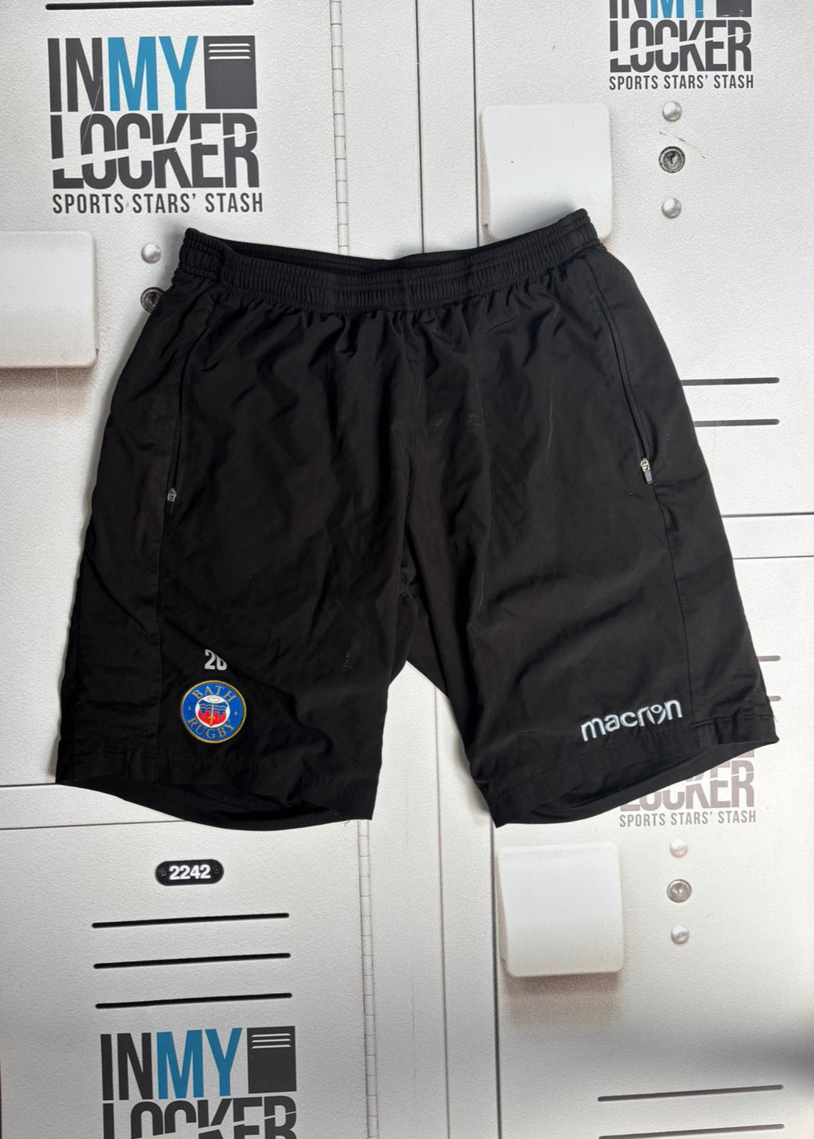 Beno Obano - Bath Rugby Numbered Gym Shorts [Black]