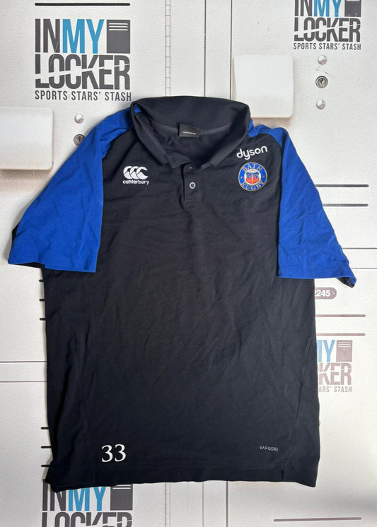 Beno Obano - Bath Rugby Numbered Polo Shirt [Black]