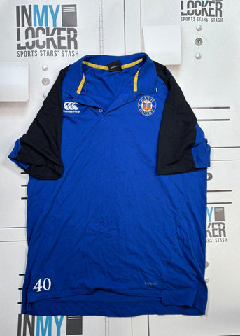 Bath Rugby - Club Polo Shirt '40'  [Blue & Black]