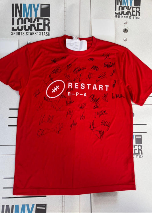 Restart - Bath Rugby : 2019/20 Squad Signed T-Shirt [Red]