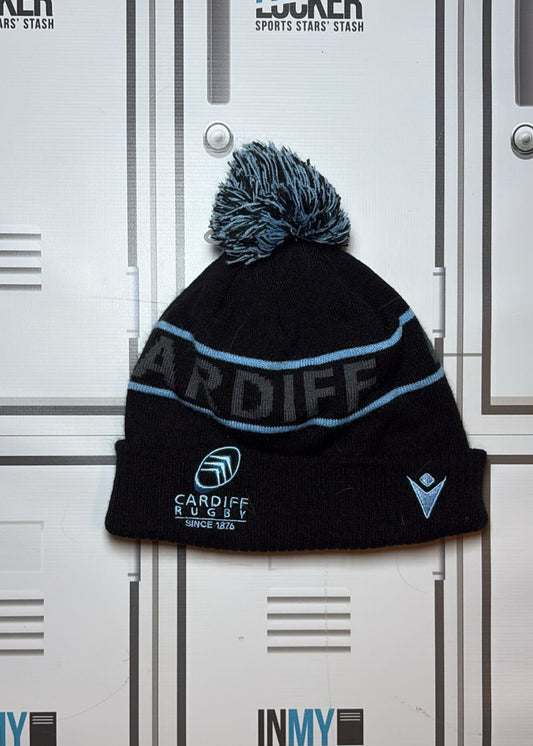 Ben Donnell - Macron Cardiff Rugby Bobble Hat [Black and Blue]
