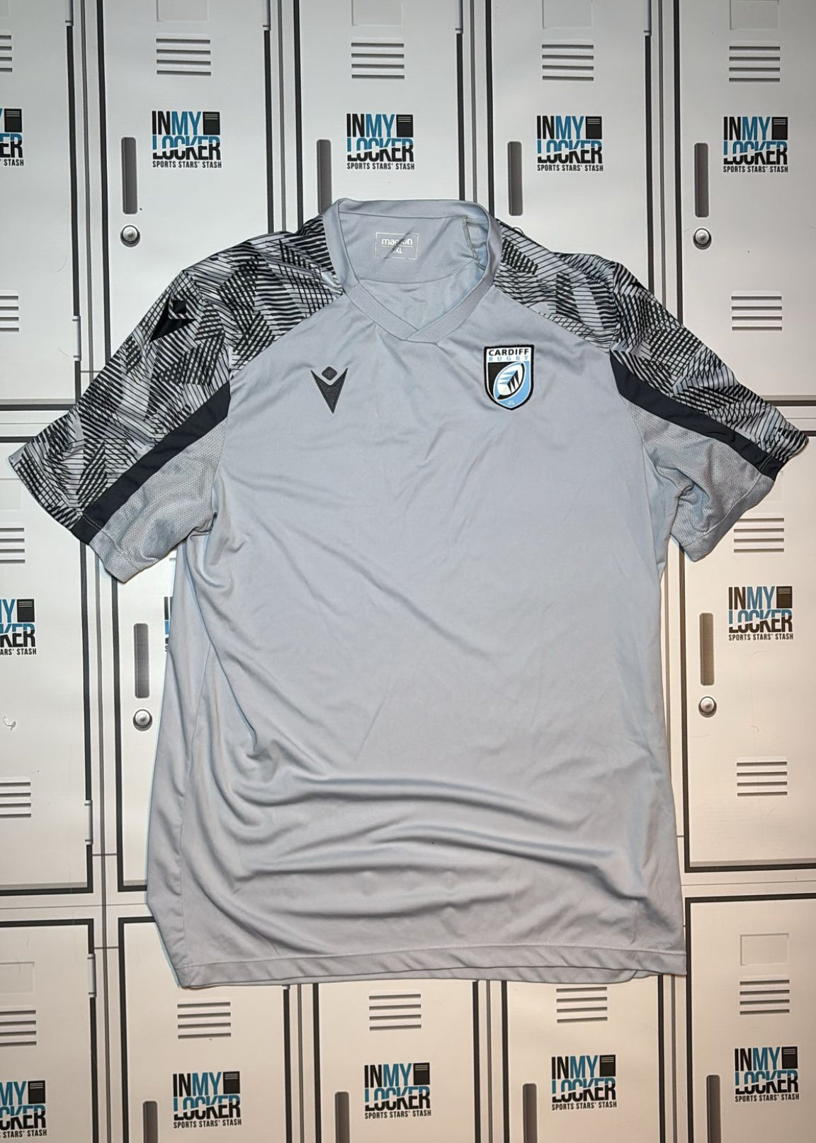 Ben Donnell - Macron Cardiff Rugby Gym T-Shirt [Grey]