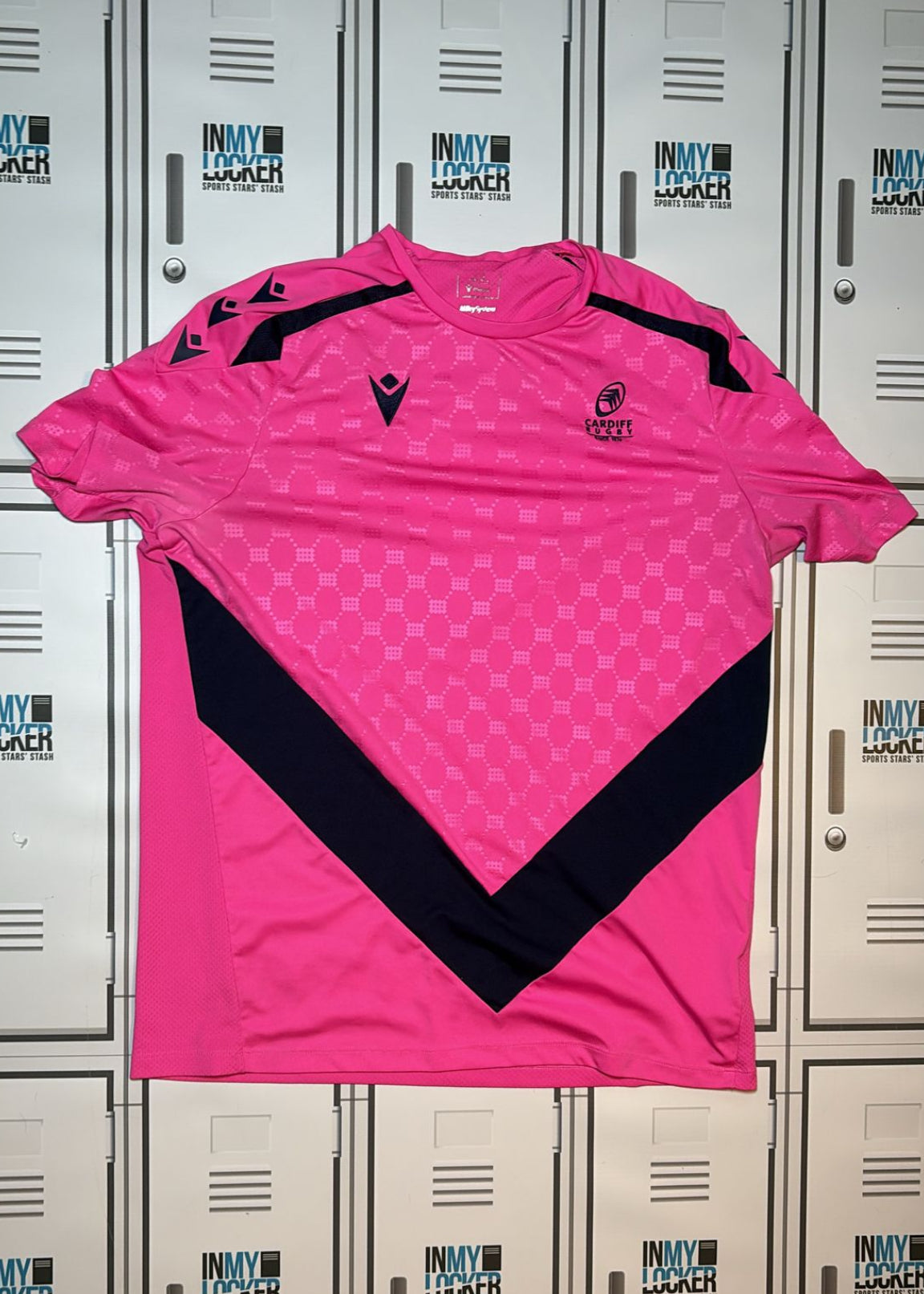 Ben Donnell - Macron Cardiff Rugby Gym T-Shirt [Pink]