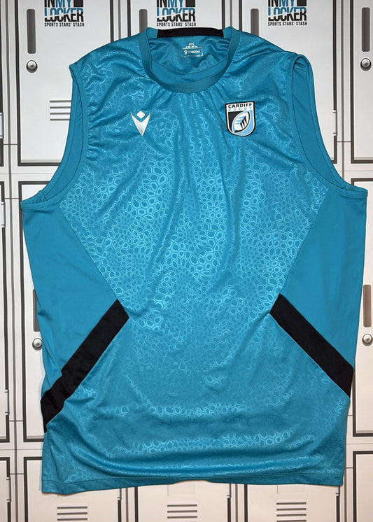 Ben Donnell - Macron Cardiff Rugby Gym Vest [Light Blue]