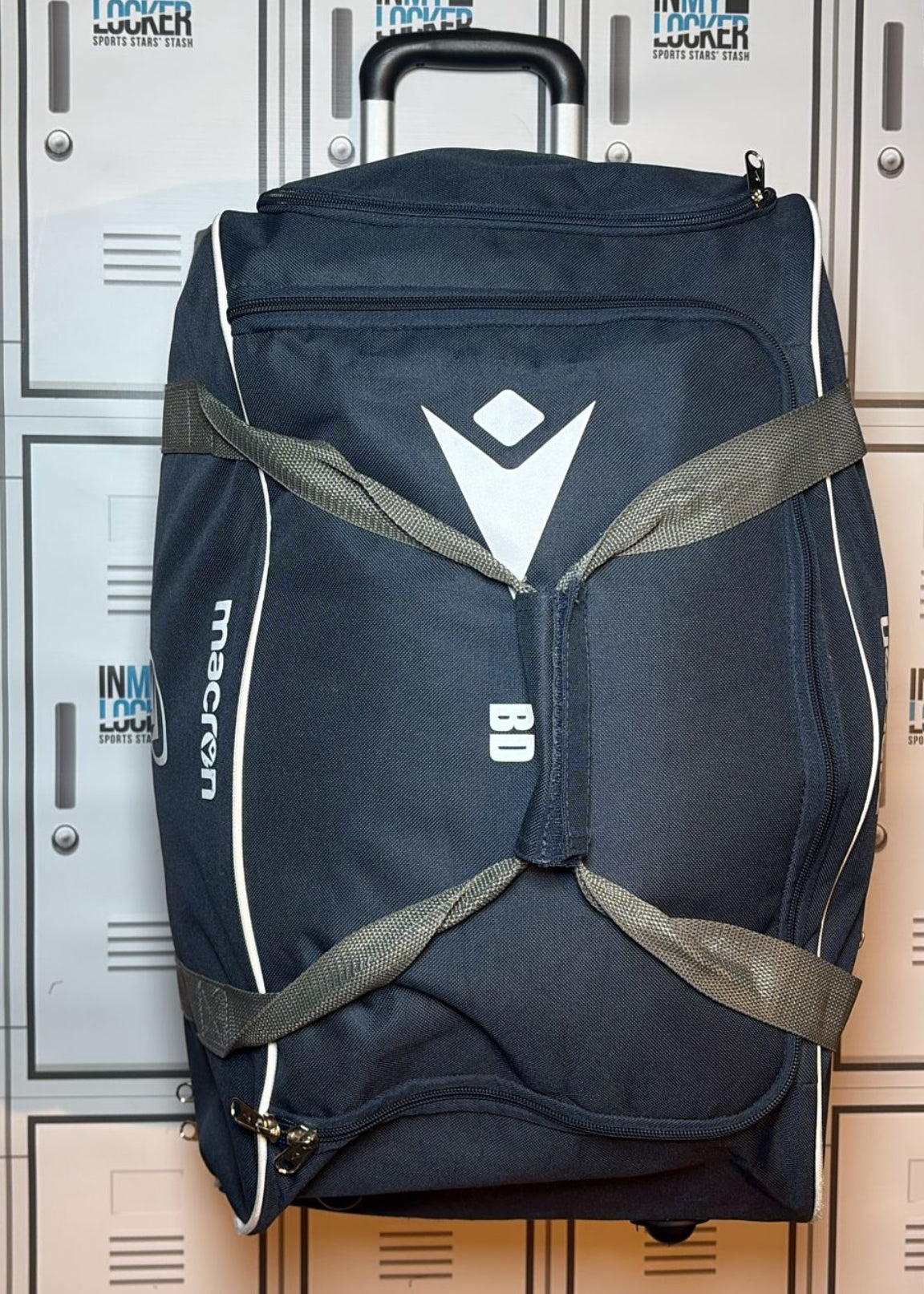 Ben Donnell - Macron Cardiff Rugby Medium Wheeled Holdall Initialled BD [Navy]