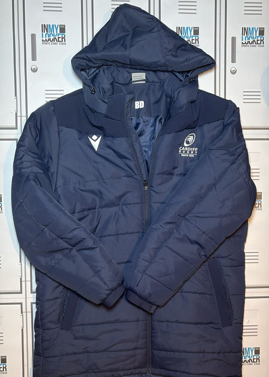 Ben Donnell - Macron Cardiff Rugby Padded Coat Initialled BD [Navy]