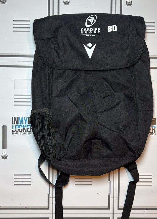 Ben Donnell - Macron Cardiff Rugby Small Backpack Initialled BD [Black]