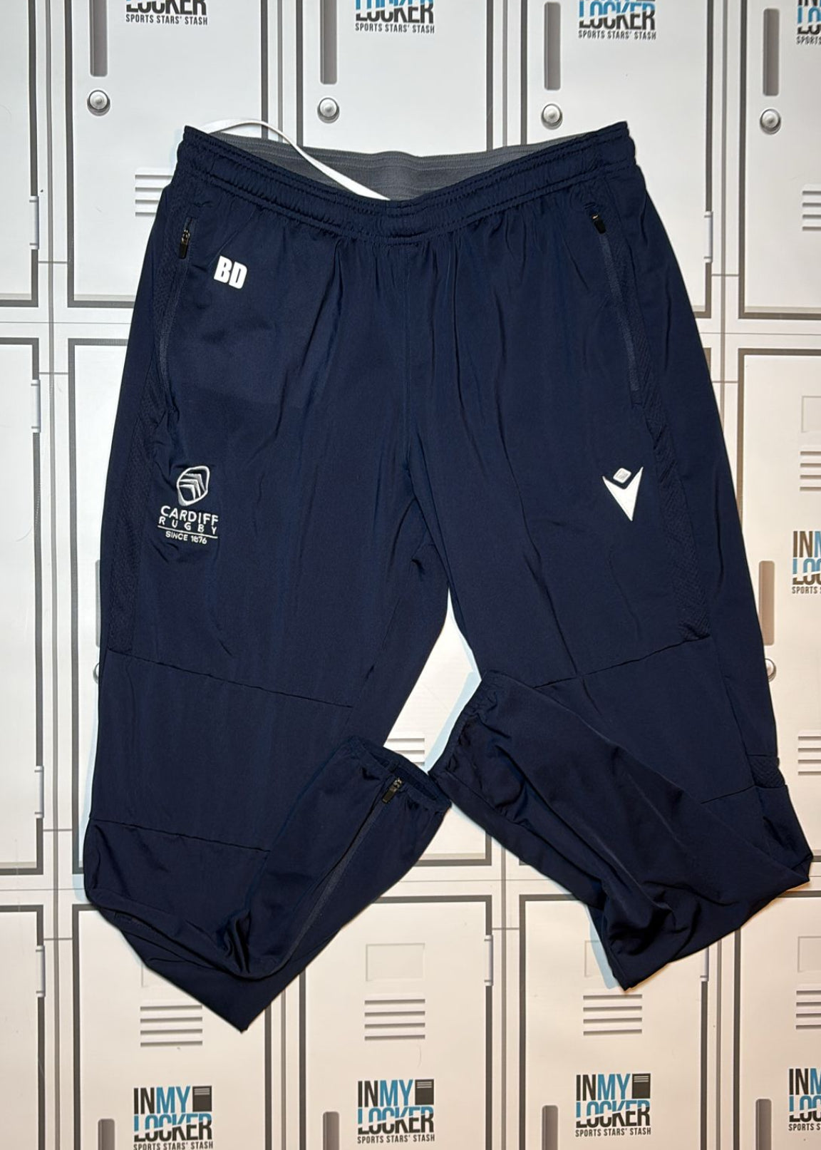 Ben Donnell - Macron Cardiff Rugby Training Joggers Initialled BD [Navy]