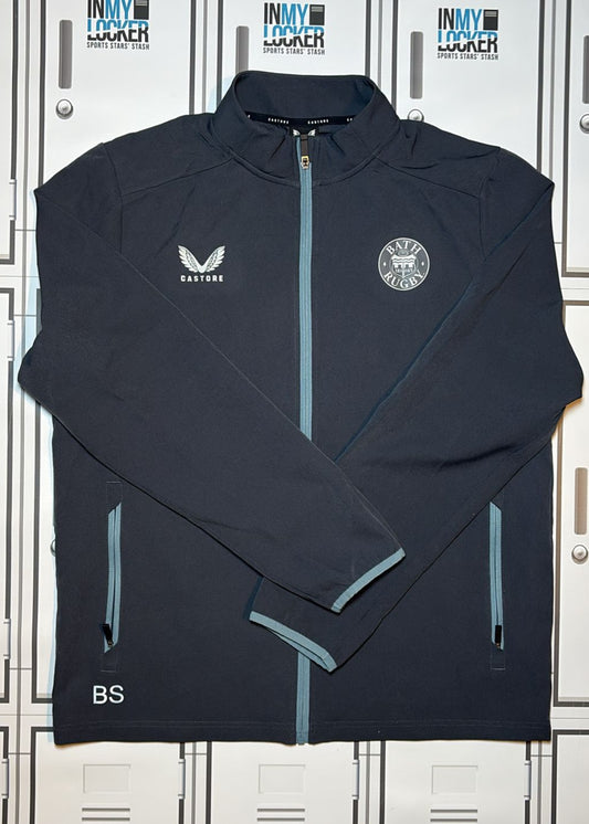 Ben Spencer - Bath Rugby Castore Full Zip Jacket Initialled BS [Grey]