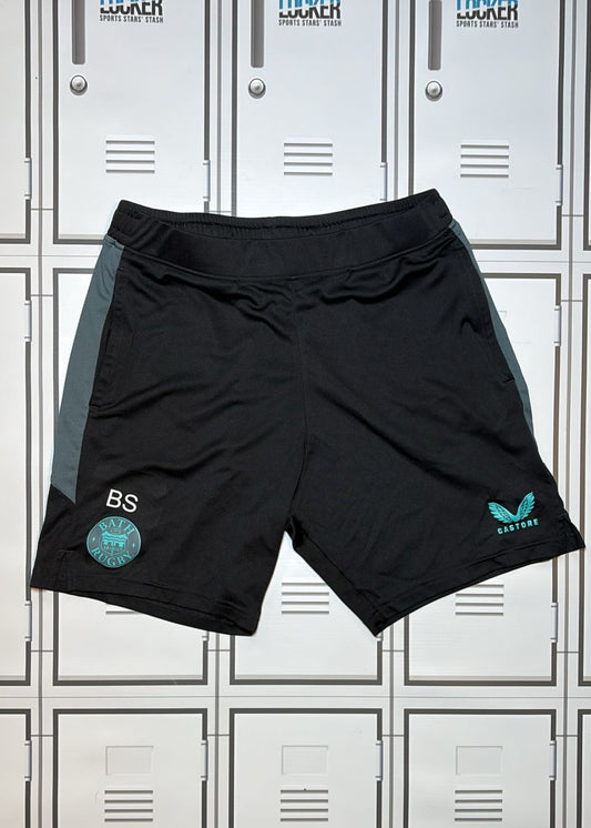 Ben Spencer - Bath Rugby Castore Gym Shorts Initalled BS [Black]