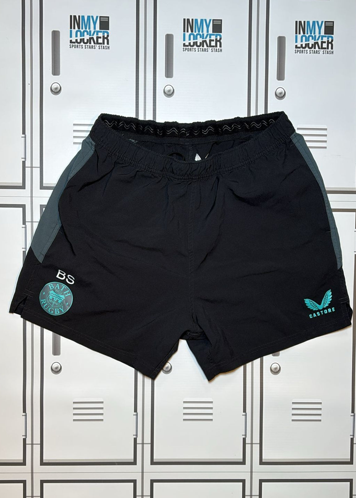 Ben Spencer - Bath Rugby Castore Training Shorts Initialled BS [Black]