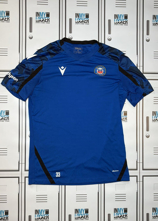 Ben Spencer - Bath Rugby Macron Gym T-Shirt Numbered 33 [Blue]