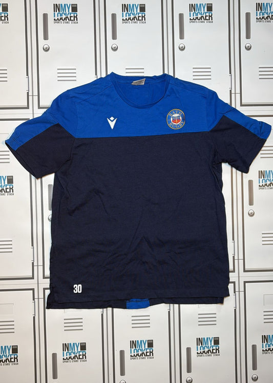 Ben Spencer - Bath Rugby Macron Leisure T-Shirt Numbered 30 [Blue]