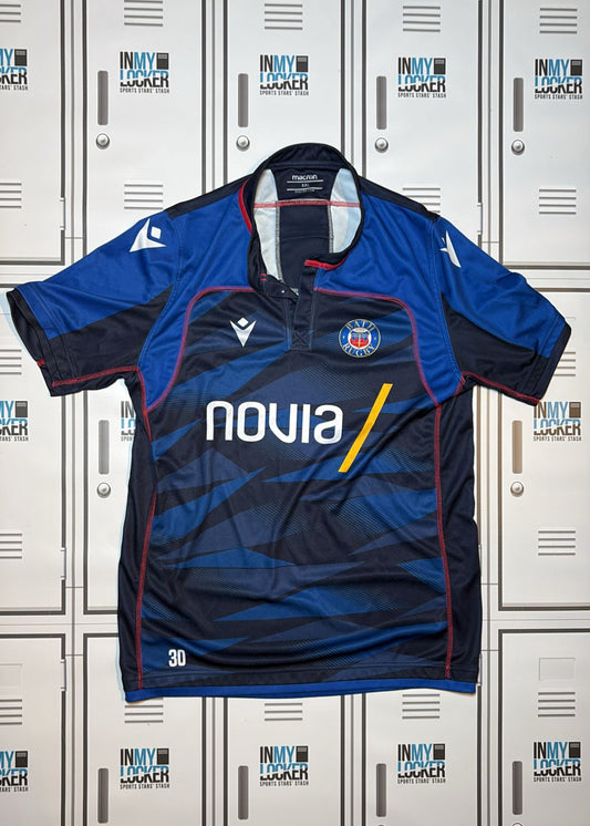 Ben Spencer - Bath Rugby Macron Training Top Numbered 30 [Blue and Black]