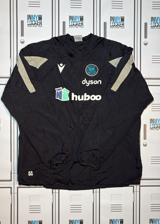 Ben Spencer - Bath Rugby Macron Waterproof Drill Top Numbered 51 [Black]