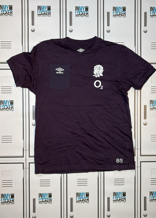 Ben Spencer - England Rugby Presentation T-Shirt Initialled BS [Purple]