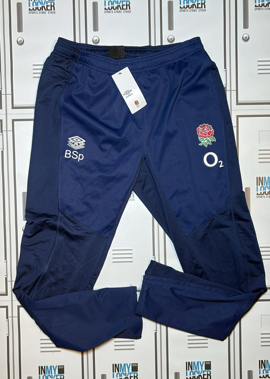 Ben Spencer - England Rugby Umbro Pro Drill Trousers Initialled BSp [Navy]