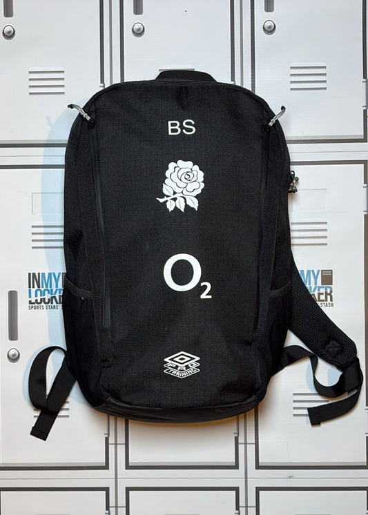 Ben Spencer - England  Rugby Umbro Pro Rucksack Initialled BS [Black]