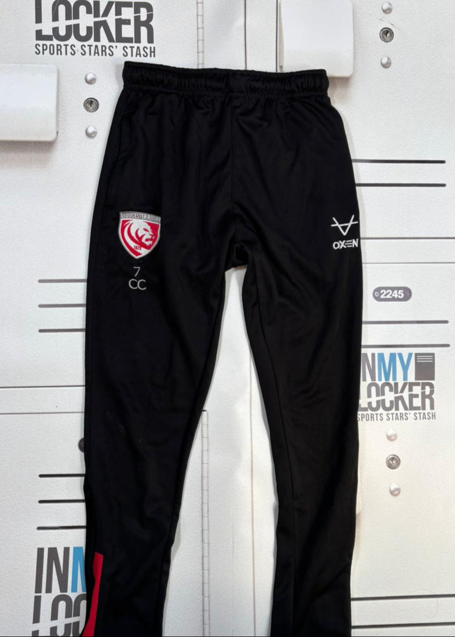 Charlie Chapman - Initialled Gloucester Rugby Gym Joggers [Black]