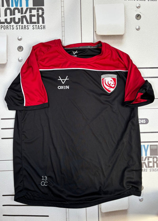Charlie Chapman - Gloucester Rugby Gym Shirt [Black & Red]