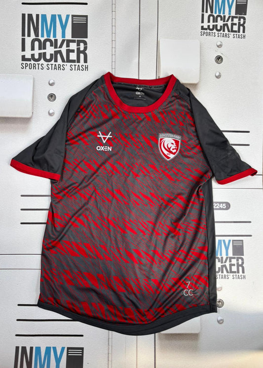Charlie Chapman - Gloucester Rugby Gym Shirt [Red & Grey]