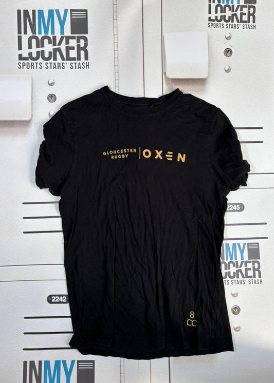 Charlie Chapman - Gloucester Rugby Oxen T-Shirt [Black & Gold]