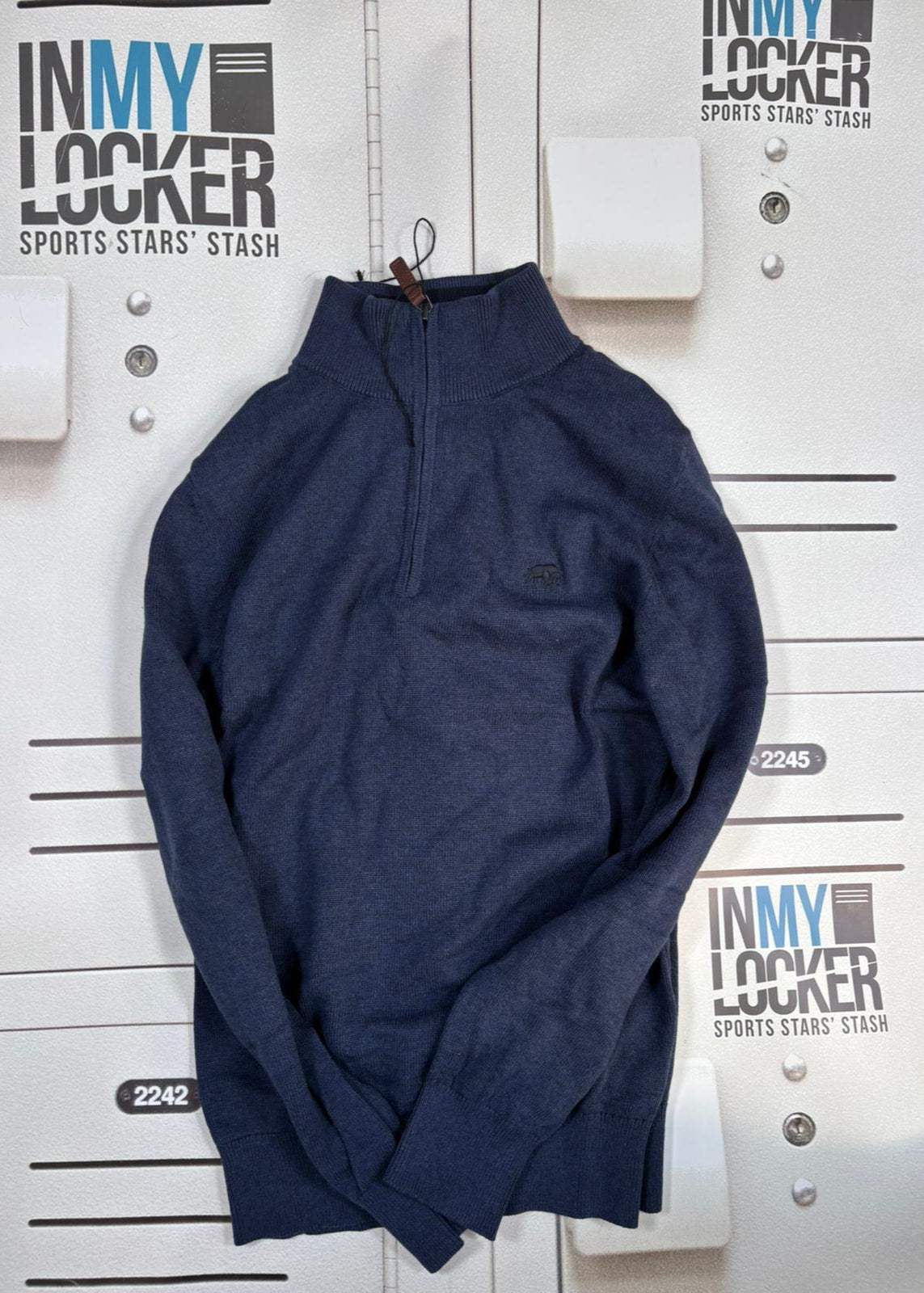 Charlie Chapman - Raging Bull 1/4 Zip Jumper [Blue]