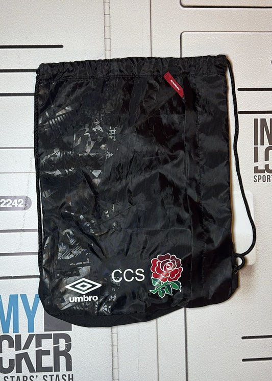 Chandler Cunningham-South - England Rugby Initialled Umbro Gym Sack [Black]