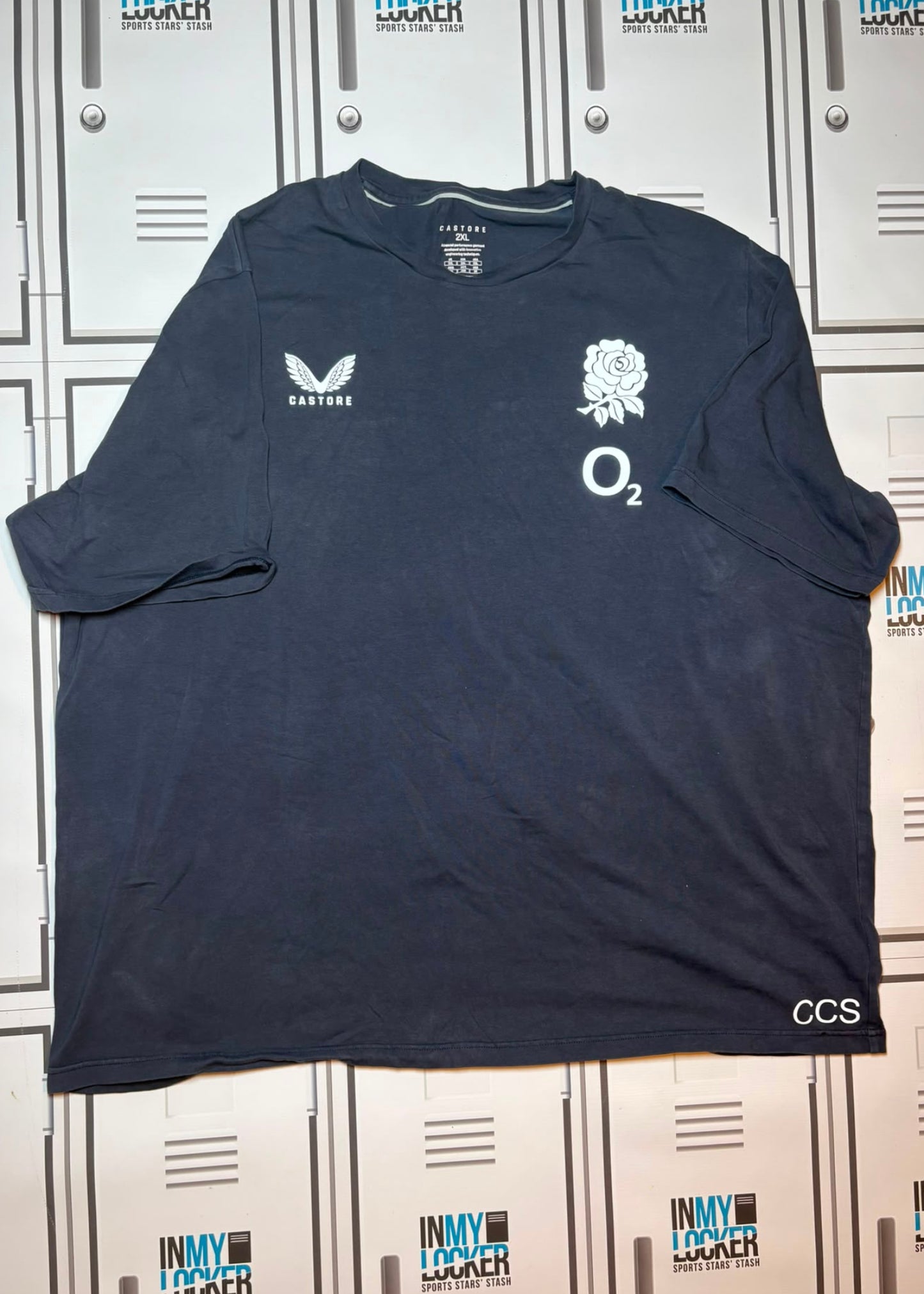 Chandler Cunningham-South - England Rugby Castore Leisure T-Shirt Initialled CCS [Navy]