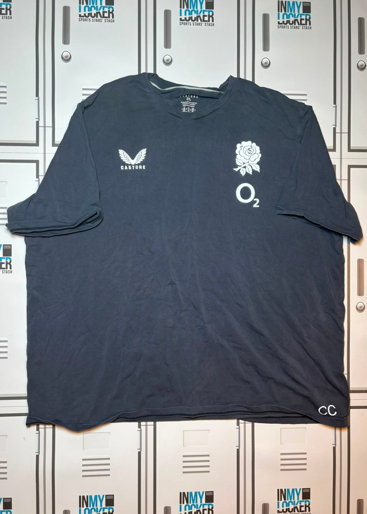 Chandler Cunningham-South - England Rugby Castore Leisure T-Shirt Initialled CC [Navy]