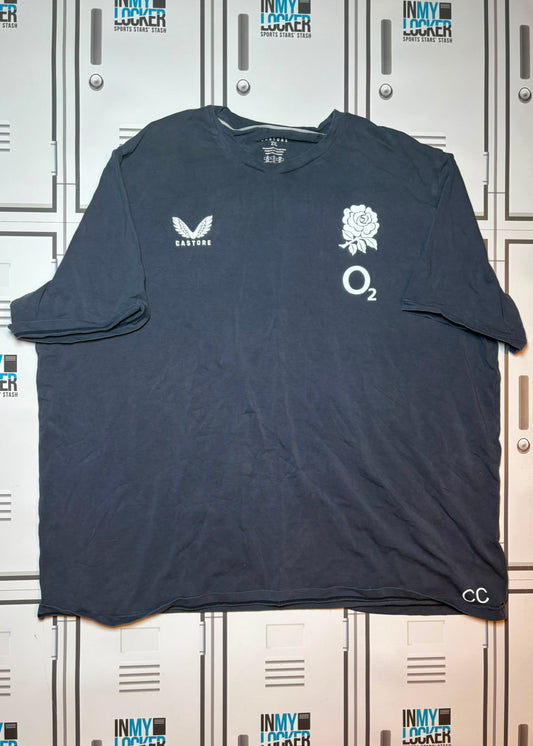 Chandler Cunningham-South - England Rugby Castore Leisure T-Shirt Initialled CC [Navy]