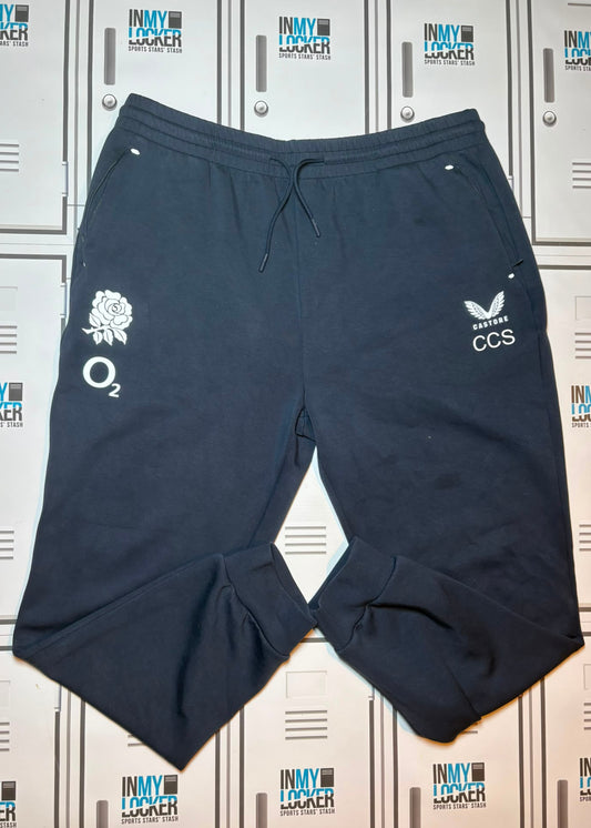 Chandler Cunningham-South - England Rugby Castore Travel Knit Trousers Initialled CCS [Navy]