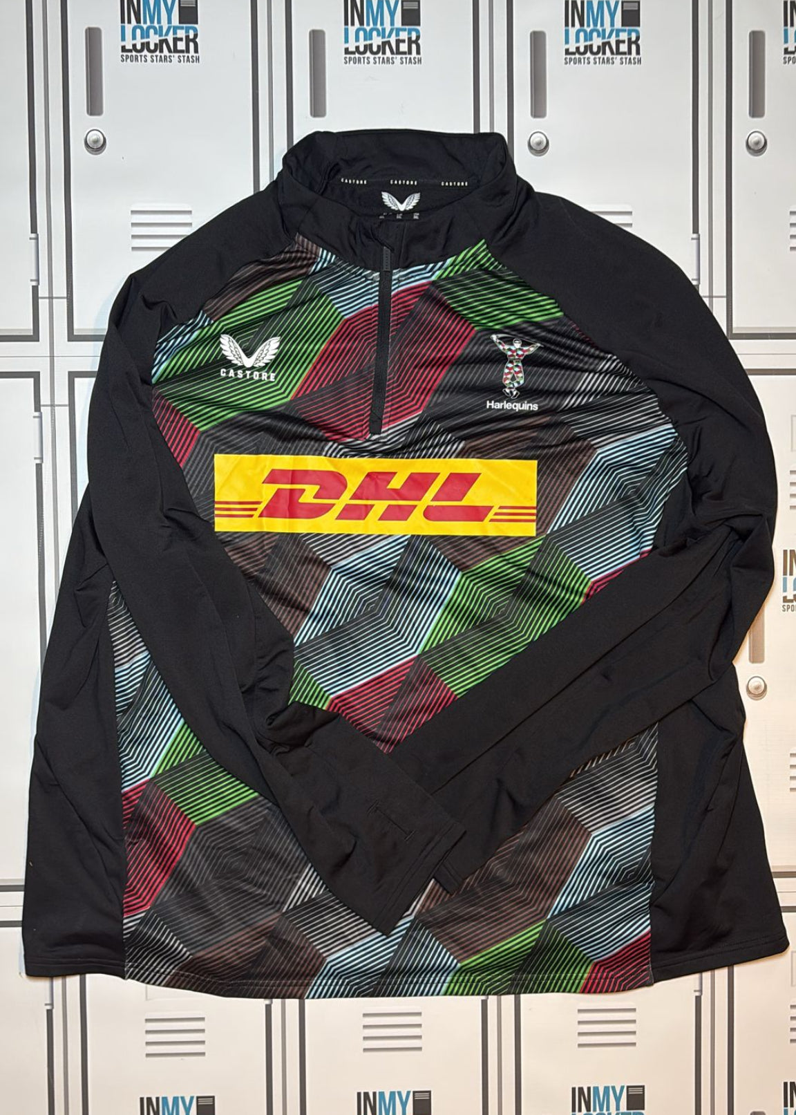 Chandler Cunningham-South - Harlequins Castore 1/4 Zip Training Top [Black]