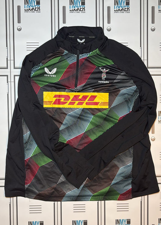 Chandler Cunningham-South - Harlequins Castore 1/4 Zip Training Top [Black]