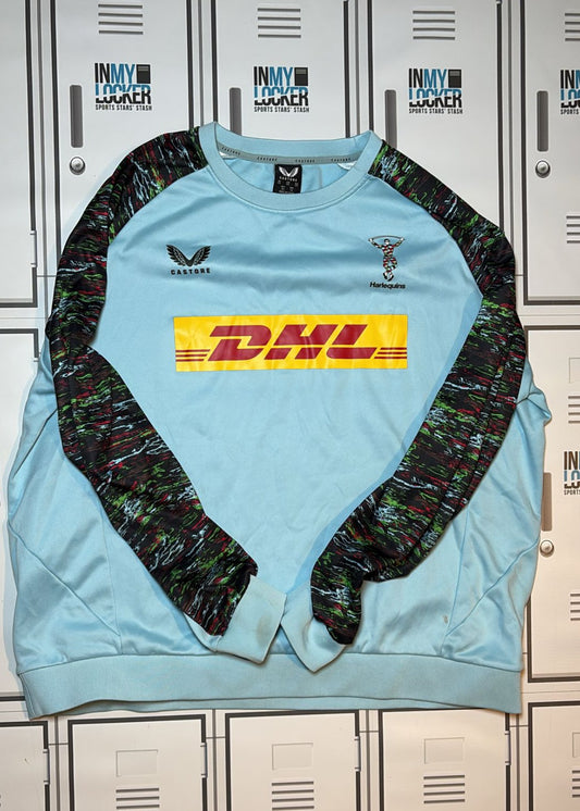 Chandler Cunningham-South - Harlequins Castore Fleece Jumper [Light Blue]