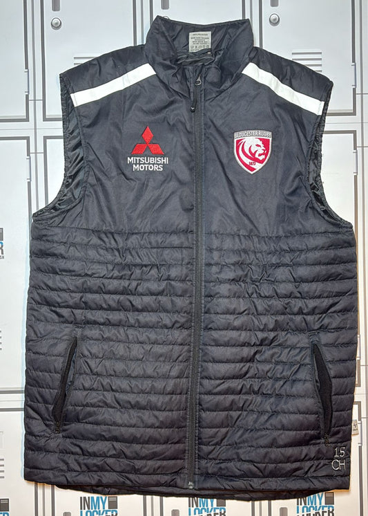 Chris Harris - Gloucester Rugby Oxen Gillet Initialled CH and Numbered 15 [Black]