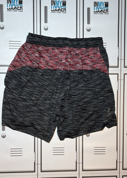 Chris Harris - Gloucester Rugby Oxen Gym Shorts Initialled CH and Numbered 16 [Grey and Black]