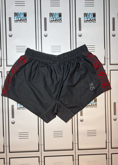 Chris Harris - Gloucester Rugby Oxen Training Shorts Initalled CH and Numbered 16 [Grey and Red]
