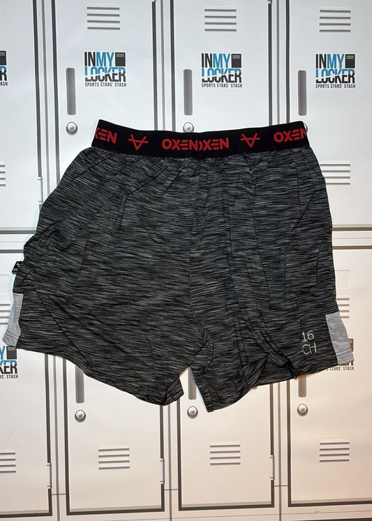 Chris Harris - Gloucester Rugby Oxen Underlayer Shorts Initialled CH and Numbered 16 [Grey and Black]