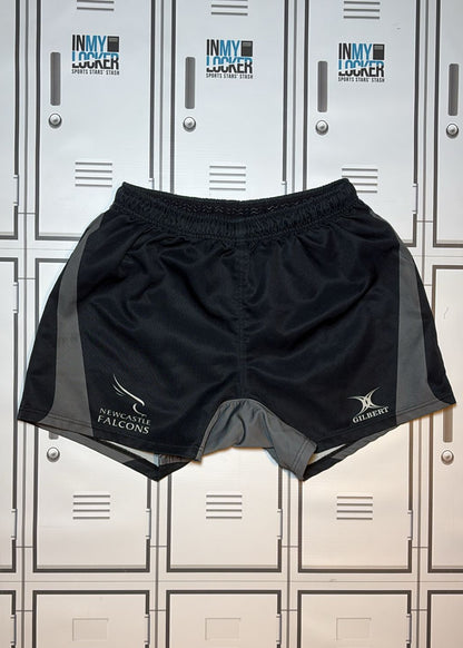 Chris Harris - Newcastle Falcons Gilbert Playing Shorts [Black and Grey]