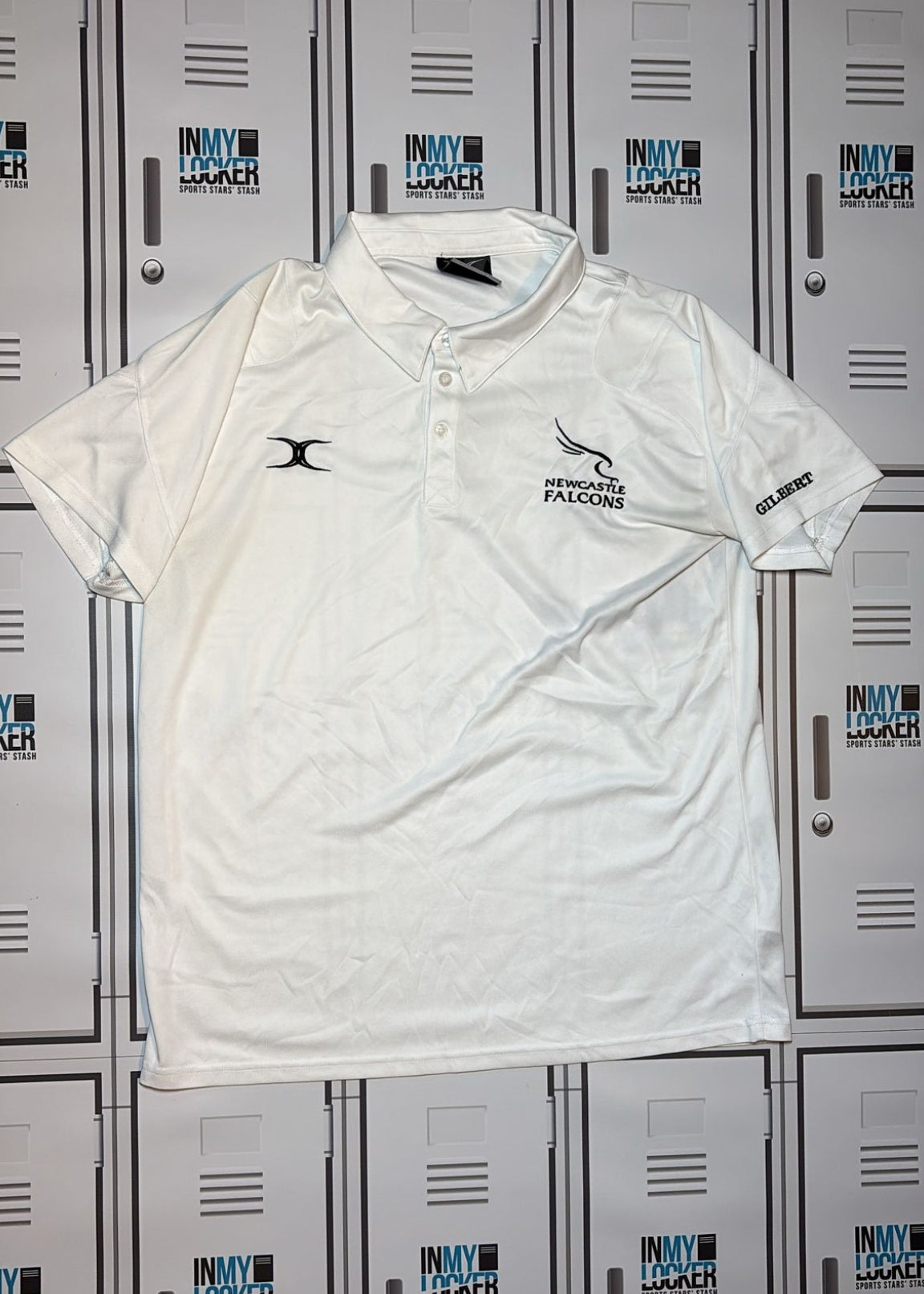 Chris Harris - Newcastle Falcons Gilbert Technical Polo Shirt [White]