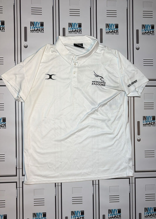 Chris Harris - Newcastle Falcons Gilbert Technical Polo Shirt [White]