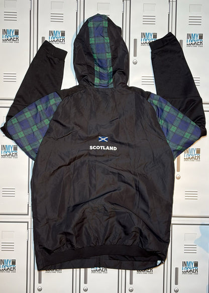 Chris Harris - Scotland Rugby Macron Full Zip Hooded Jacket Initialled CH [Black]