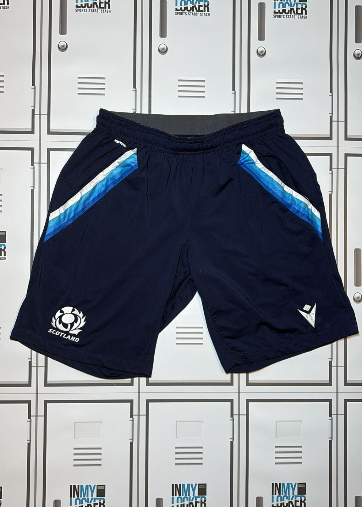 Chris Harris - Scotland Rugby Macron Gym Shorts [Navy]