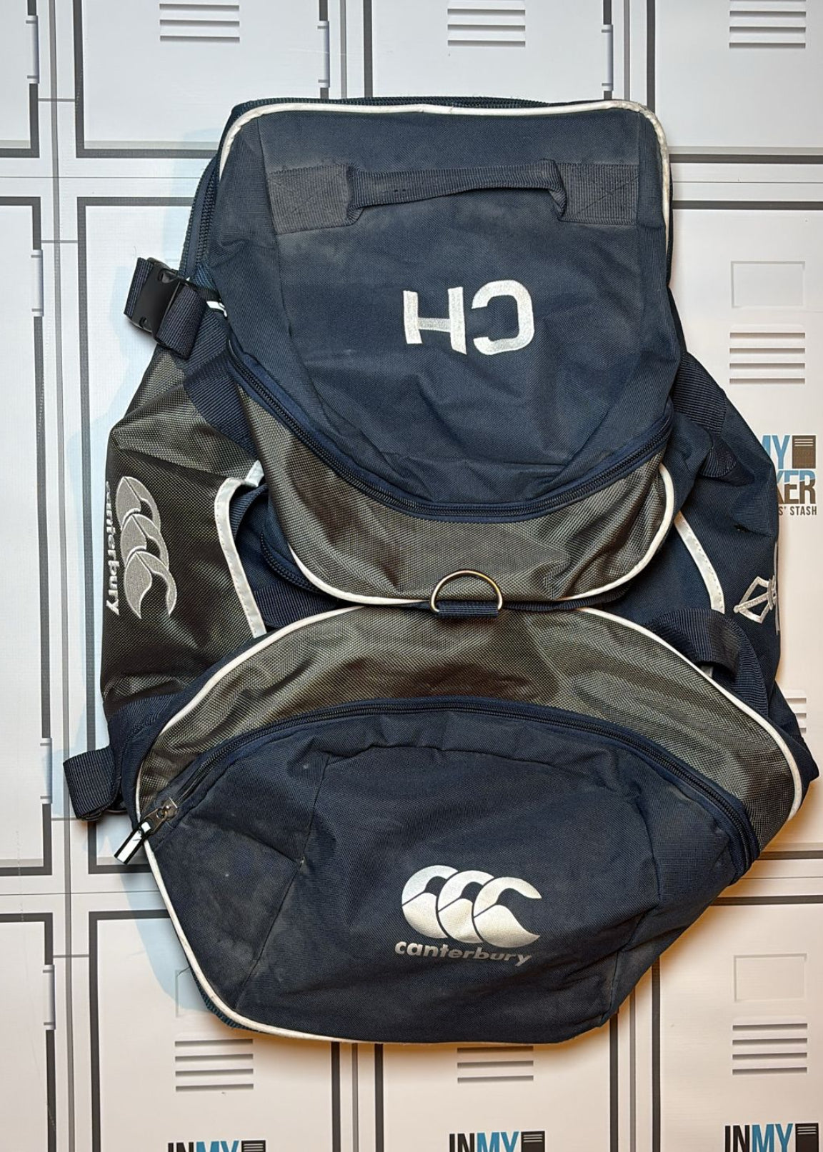 Chris Harris - Titans Rugby Canterbury Medium Rugby Kit Bag Initialed CH [Navy]