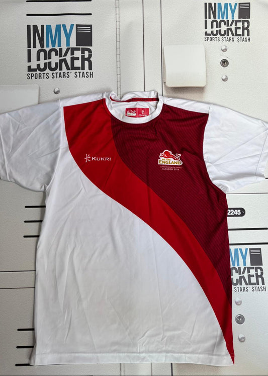 Marcus Watson - England Commonwealth Games 2014 Training Shirt [Red & White]