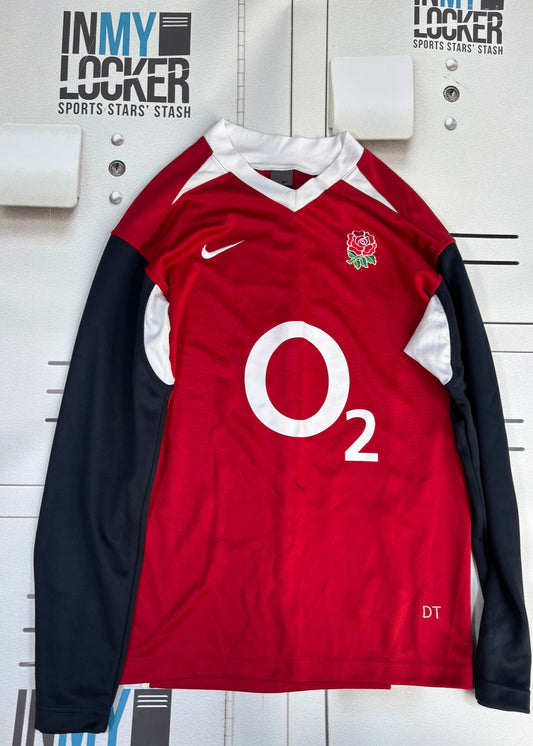 England Rugby - Initialled Long Sleeve Training Top [Red]