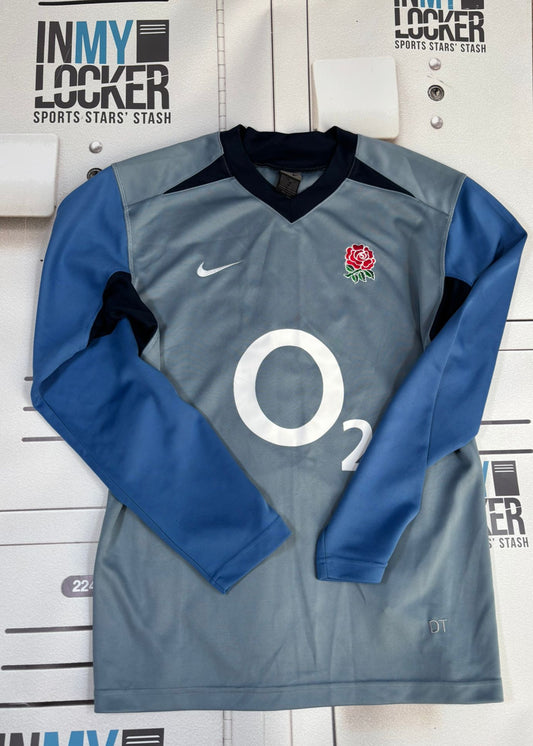 England Rugby - Initialled Long Sleeve Training Top [Blue]